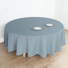 Polyester 108" Round Tablecloth Dusty Blue - Wrinkle-Resistant Table Cover