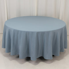 Premium Polyester 108" Round Tablecloth Dusty Blue - Wrinkle-Resistant 220GSM Table Cover