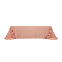 Lamour Satin 90"x156" Rectangle Tablecloth Dusty Rose - Luxurious, Soft Seamless Table Cover