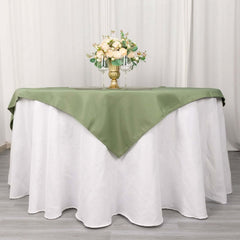 Premium Polyester 70"x70" Table Overlay Square Tablecloth Dusty Sage 220GSM Wrinkle-Resistant Table Cover