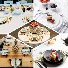 24-Pack Plastic Fork and Spoon Set Metallic Gold - Heavy Duty Disposable Modern Utensils 6"