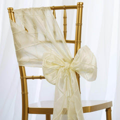 5 Pack 7"x106" Ivory Pintuck Chair Sashes