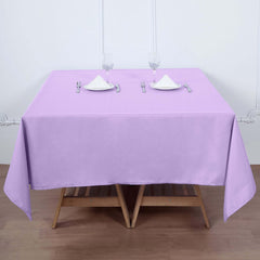 Polyester Square 70"x70" Tablecloth Lavender Lilac - Wrinkle-Resistant & Durable Table Cover