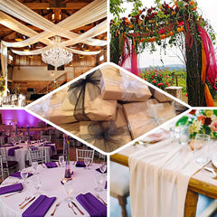 54"x10yd Nude Solid Sheer Chiffon Fabric Bolt, DIY Voile Drapery Fabric