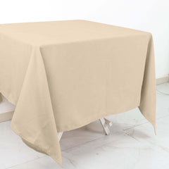 Polyester Square 70"x70" Tablecloth Nude - Wrinkle-Resistant & Durable Table Cover