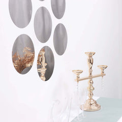 12 Pack Round Acrylic Mirror Wall Stickers, 10" Removable Wall Decals For Home Decor