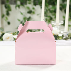 25 Pack Candy Gift Tote Gable Boxes, Blush Party Favor Treat Boxes - 6"x3.5"x7"