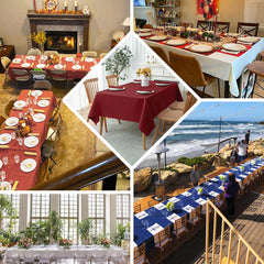 Premium Polyester 60"x102" Rectangle Tablecloth Lavender Lilac - Durable 220GSM Wrinkle-Resistant Table Cover