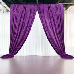 5ftx12ft Purple Premium Smooth Velvet Event Curtain Drapes, Privacy Backdrop Event Panel with Rod Pocket