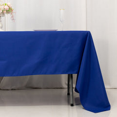 Premium Polyester 60"x126" Rectangle Tablecloth Royal Blue - Stain-Resistant 220GSM Finish Table Cover