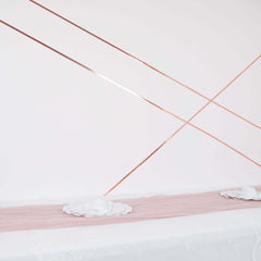 100 Yds 3 8" Rose Gold Metallic Film Tape Adhesive, DIY Floral Wrap Craft Decor Tape - Polyester with Acrylic