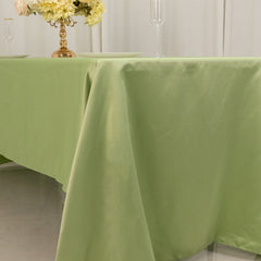 Lamour Satin 60"x126" Rectangle Tablecloth Sage Green - Soft & Silk-Like Table Cover