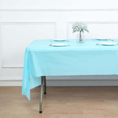 Plastic Table Cover Serenity Blue Rectangle - Lightweight PVC Disposable Tablecloth 54"x108"