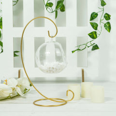 2-Pack Metal Air Plant Terrarium Stand Hanging Ornament Display Holder Gold 10" - Stylish Decor for Tables & Gatherings