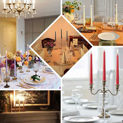 12-Pack Taper Candles Premium Wax Design Dusty Sage Green - Unscented Candles for Upscale Settings 10"