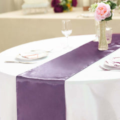 Satin 12"x108" Table Runner Violet Amethyst - Stylish Table Linen