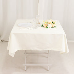 Cotton Blend 54"x54" Square Tablecloth Ivory - Wrinkle-Resistant Table Cover