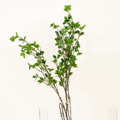 3 Pack 43" Artificial Green Petal Branches Leaf Spray, Faux Leaf Branches