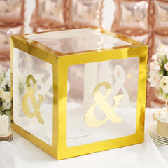 4 Pack 5" Metallic Gold Alphabet Symbol "&" Sticker Banners, Customizable Stick On Letters