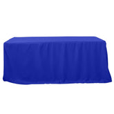 Fitted Polyester 96"x30" Rectangle Tablecloth Royal Blue - Durable and Easy to Maintain Table Cover