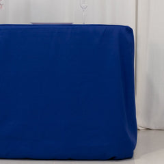 Premium Polyester 6ft Rectangle Tablecloth Royal Blue Durable Fitted 220GSM Table Cover