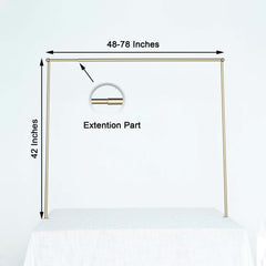 Over The Table Metal Rod Stand with Clamps Gold - Sturdy Adjustable Table Flower Arch Balloon Backdrop Frame Stand for Exquisite Event Setup & Decor 42"