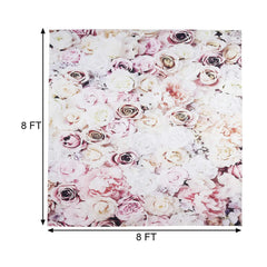 8ftx8ft Colorful Rose Flowers Floral Print Vinyl Photography Backdrop