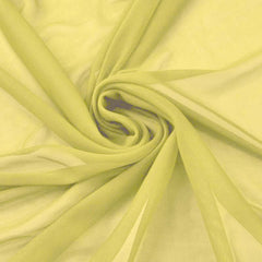 54"x10yd Yellow Solid Sheer Chiffon Fabric Bolt, DIY Voile Drapery Fabric