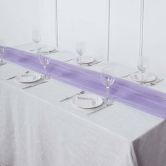 Premium Chiffon 6ft Table Runner Lavender Lilac - Flowy & Lightweight Table Decor