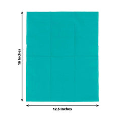 50-Pack Paper Napkins Soft Turquoise - Disposable 2-Ply Cocktail and Beverage Napkins for Weddings