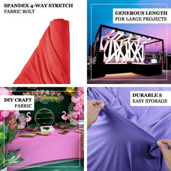 Fuchsia Spandex 4-Way Stretch Fabric Roll, DIY Craft Fabric Bolt- 60"x10 Yards