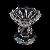 Gemcut Crystal Glass Prism Votive Candle Holder Stand, Accent Candle Display Piece 2.5" Tall