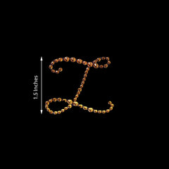 12 Pack 1.5" Gold Rhinestone Monogram Letter Jewel Sticker Self Adhesive DIY Diamond Decor - L