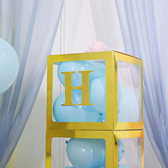 4 Pack 5" Metallic Gold Alphabet Stickers Banner, Customizable Stick on Gold Letters - H