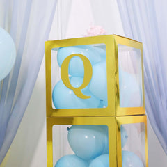 4-Pack Stickers Banner Custom Alphabet "Q" Design Gold - Text Stick-On Decorative Letters 5"