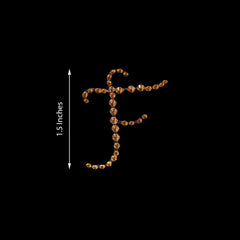12 Pack 1.5" Gold Rhinestone Monogram Letter Jewel Sticker Self Adhesive DIY Diamond Decor - F