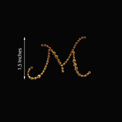 12 Pack 1.5" Gold Rhinestone Monogram Letter Jewel Sticker Self Adhesive DIY Diamond Decor - M