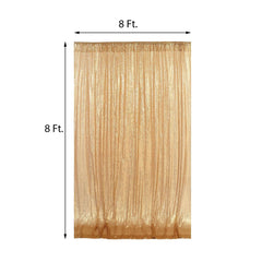 8ftx8ft Gold Sequin Event Curtain Drapes, Backdrop Event Panel