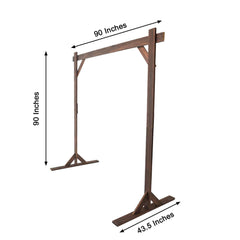 7ft Heavy Duty Wooden Square Wedding Arbor Photography Backdrop Stand