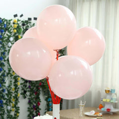 25 Pack 12" Matte Pastel Blush Helium or Air Latex Party Balloons
