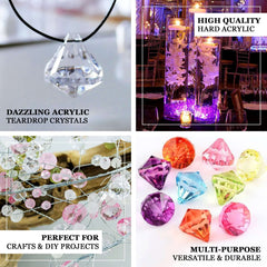 240 PCS Acrylic Teardrop Crystals Black - Lightweight Chandelier Raindrop Crystals for Crafting Hanging Decorations & Classy Displays 20MM