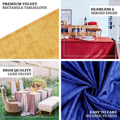 Premium Crushed Velvet 90"x132" Rectangle Tablecloth Sage Green - Reusable Soft & Seamless Table Cover