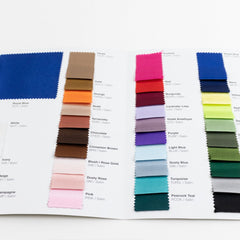 Satin Fabric Sample Book - 34 Colors, High-Quality Swatches for Upholstery, Sewing and Craft Projects
