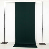 Hunter Emerald Green 4-Way Stretch Spandex Event Curtain Drapes, Wrinkle Free Backdrop Event Panel with Rod Pockets - 5ftx12ft