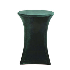 Hunter Emerald Green Premium Velvet Spandex Fit Cocktail Tablecloth With Foot Pockets