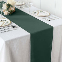 Polyester 12"x108" Table Runner Hunter Emerald Green - Durable & Wrinkle-Resistant Table Decor