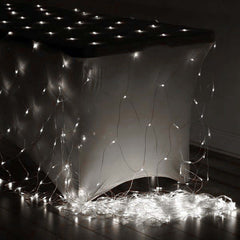 20ftx10ft Clear 600 LED Fish Net Lights, Fairy String Lights With 8 Modes