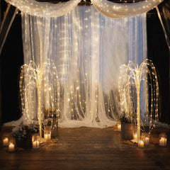 180 LED Lighted Tree Centerpiece Weeping Willow Design White Warm White - Plug-in Adapter Tabletop Accent 4ft