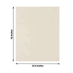 50-Pack Paper Napkins Soft Ivory - Disposable 2-Ply Cocktail and Beverage Napkins for Weddings