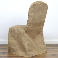 Jute Burlap Chair Cover for Banquet Chairs 100% Natural - Ideal for Rustic Weddings